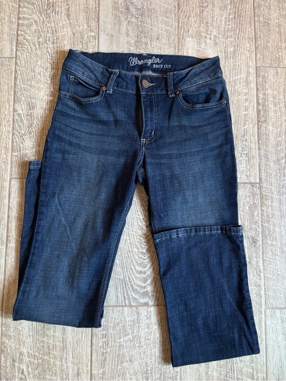 Wrangler Boot Cut Jeans - Dark Blue Denim